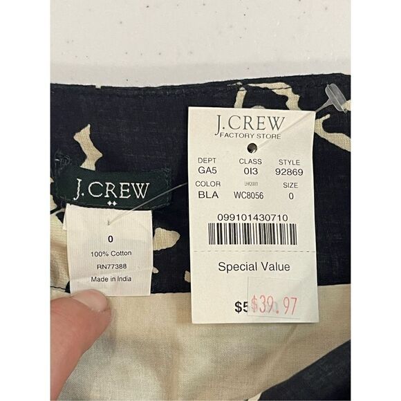 J. Crew women’s size 0 skirt black white NWT - Picture 5 of 7